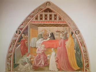 Cappella dell&39;Assunta（Chapel of the Assumption）1433-34からの聖母と聖シュテファンの命のサイクルからの聖母の誕生
